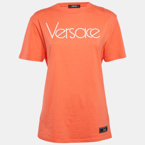 Coral 1978 Re-Edition Cotton Crew Neck T-Shirt S - Versace - Modalova