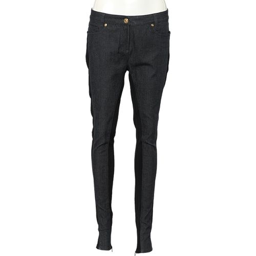 Denim & Black Jersey Jeggings M - Versace - Modalova