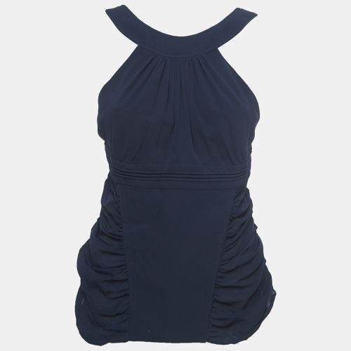 Silk Ruched Strappy Top L - Versace - Modalova