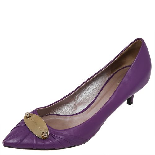 Leather Pointed Toe Pumps Size 41 - Versace - Modalova