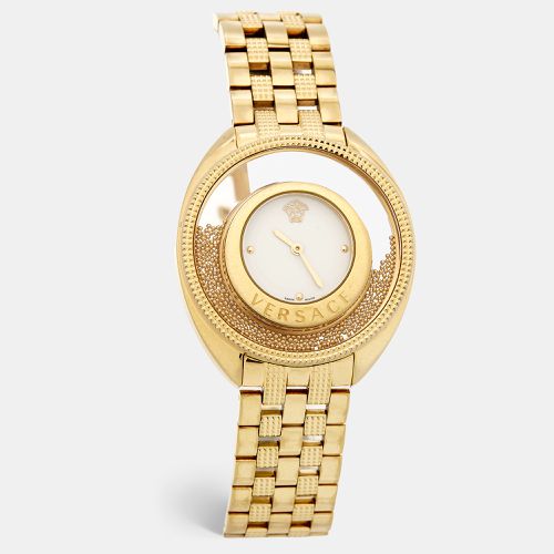 Yellow Gold Plated Stainless Steel Destiny Spirit 86Q70D002S070 Women's Wristwatch 39 mm - Versace - Modalova