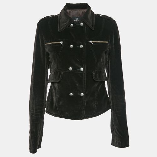 Velvet Button Front Jacket M - Versace Jeans Couture - Modalova