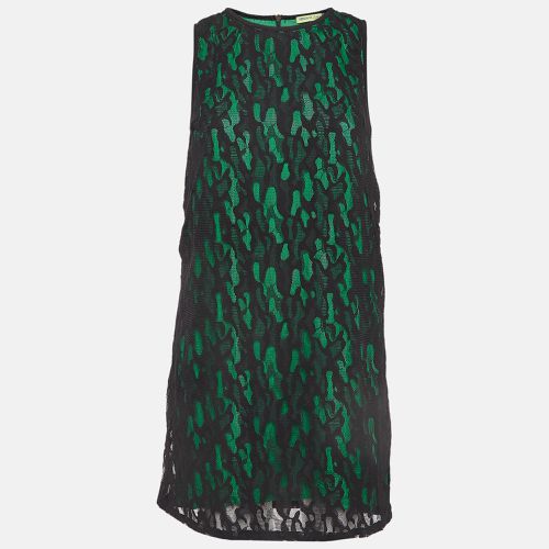 Green Lace Overlay Sleeveless Short Dress M - Versace Jeans - Modalova