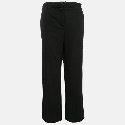 Contrast Side Wool Cropped Trousers XL - Versace - Modalova