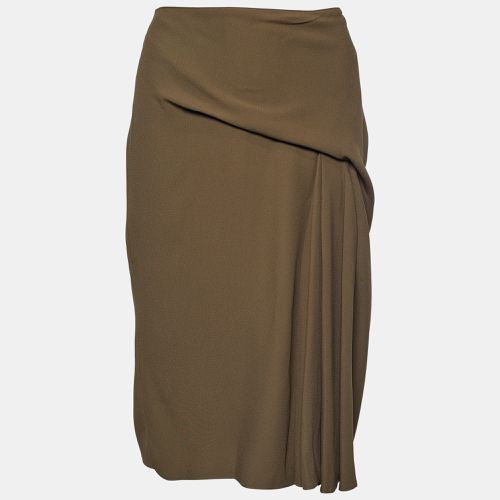 Moss Crepe Draped Knee-Length Skirt M - Versace - Modalova