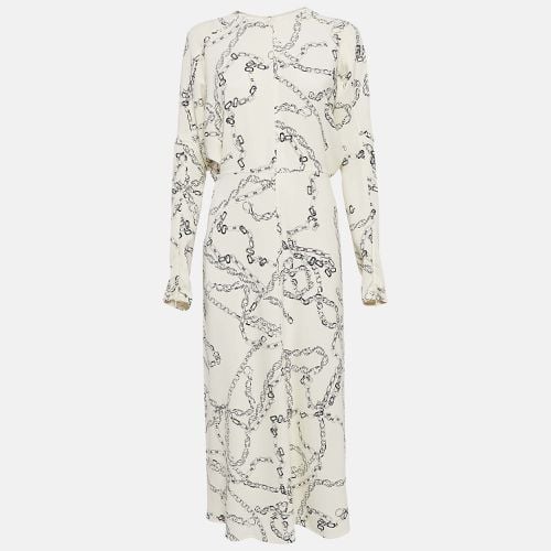 Off- Chain Print Crepe Midi Dress M - Victoria Beckham - Modalova