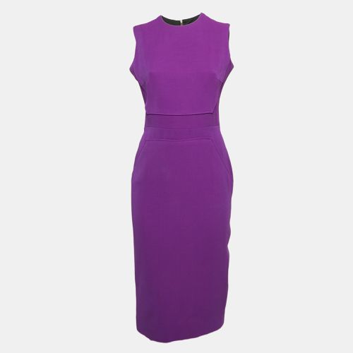 Silk Blend Sleeveless Sheath Dress M - Victoria Beckham - Modalova