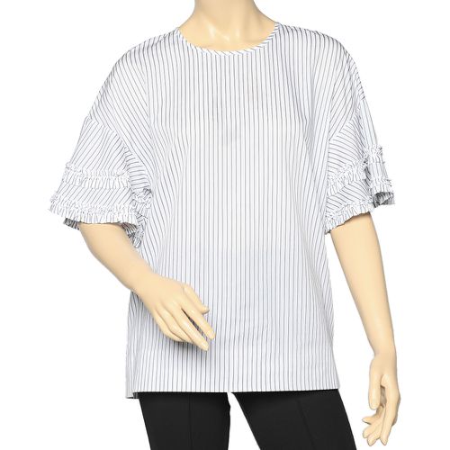 Striped Cotton Top L - Victoria Beckham - Modalova