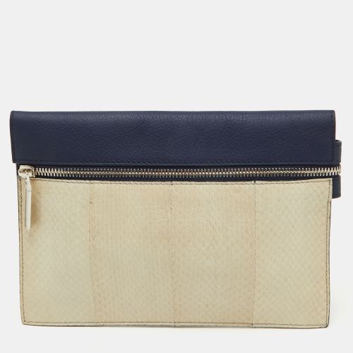 White Python Small Zip Pouch - Victoria Beckham - Modalova