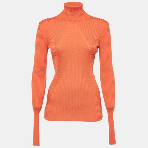 Rib Chevron Slim Polo Neck Top M - Victoria Beckham - Modalova