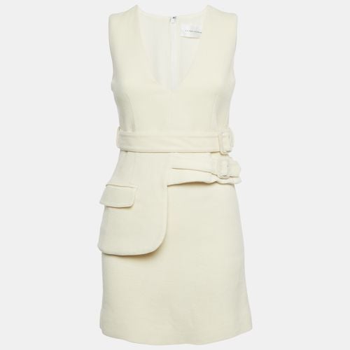 Wool Sleeveless Belted Mini Dress S - Victoria Victoria Beckham - Modalova