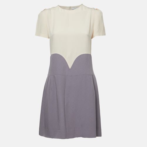 Grey Crepe Puff Sleeve Mini Dress M - Victoria Victoria Beckham - Modalova