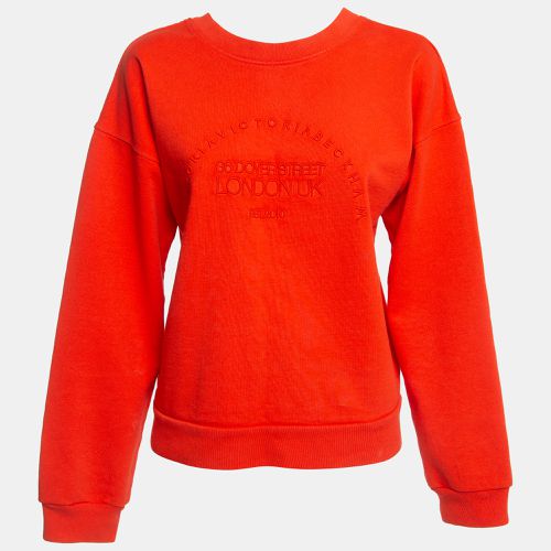 Logo Embroidered Cotton Sweatshirt XS - Victoria Victoria Beckham - Modalova