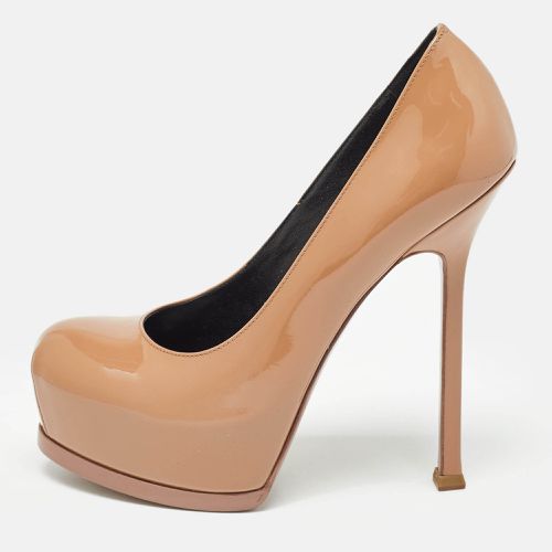 Beige Patent Tribtoo Pumps Size 36 - Yves Saint Laurent - Modalova