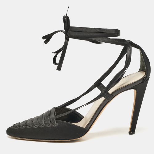 Satin Ankle Wrap Sandals Size 38.5 - Yves Saint Laurent - Modalova