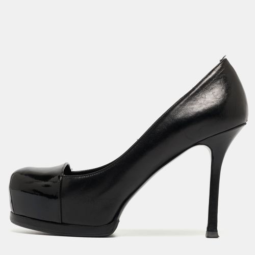 Leather and Patent Tribtoo Pumps Size 36 - Yves Saint Laurent - Modalova