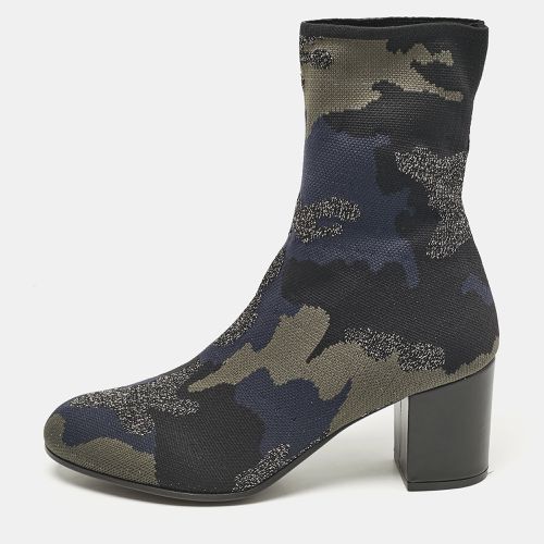 Camouflage Print Knit Fabric Ankle Boots Size 40 - Zadig & Voltaire - Modalova