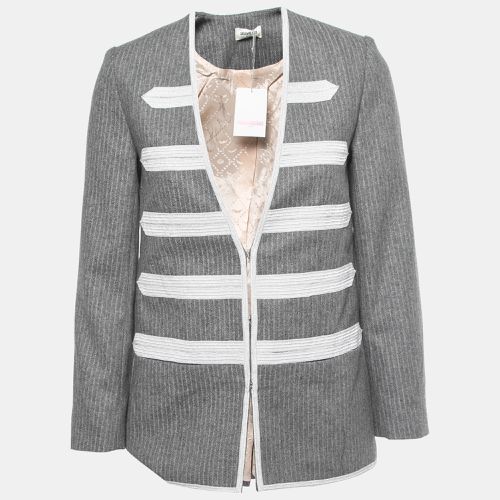 Striped Wool Blend Judo Style Ville Jacket M - Zadig & Voltaire - Modalova