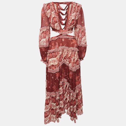 Floral Print Chiffon Cut-Out Maxi Dress S - Zimmermann - Modalova