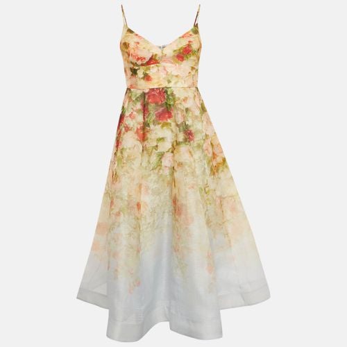 Floral Print Linen Blend Ombre Midi Dress M - Zimmermann - Modalova