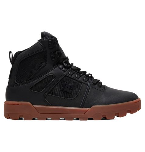 DC Shoes Pure Hi - Water Resistant High Top Leather Boots for Men - DC Shoes UK - Modalova