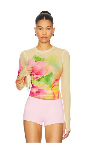Kaylee top en color yellow,pink talla S (también en XS, XXS) - AFRM - Modalova