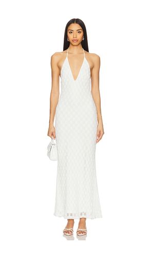 Vestido midi de malla con cuello halter adoni en color blanco talla 10 (también en 12, 4, 6, 8) - Bardot - Modalova