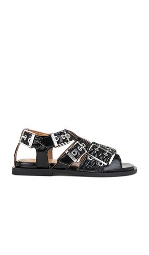 Feminine Buckle Sandal en . Taille 38. Also en 39, 40 - Ganni - Modalova