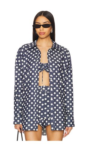 Dolly Dot Denim Button-down Top en . Taille L. Also en M, S, XL, XS - For Love & Lemons - Modalova