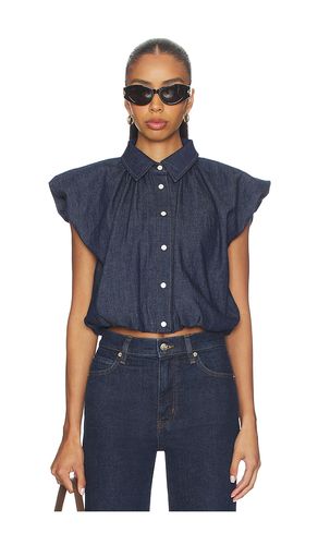Top denim shell en color azul talla L (también en M, S, XL, XS) - FRAME - Modalova