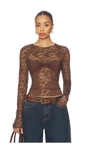 Midnight Lace Long Sleeve Top in . Taglia L. Also in M, S, XS, XXS - LIONESS - Modalova