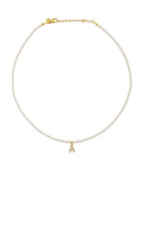 Initial Pearl Necklace in . Size A. Also in B, C, D, F, G, I, J, K, L, S - petit moments - Modalova