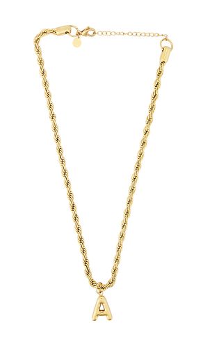 Bubble Initial Rope Necklace in . Size A. Also in C, D, F, H, I, J, K, M, P, S, V - petit moments - Modalova