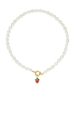 Strawberry Pearl Charm Necklace in - petit moments - Modalova
