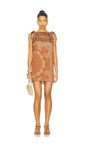 Knotted Shoulder Detail Mini Dress in . Taglia L. Also in M, S, XS - ROCOCO SAND - Modalova