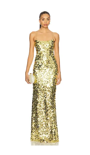 Vestido de camisola con lentejuelas en color oro metálico talla 2 (también en 4, 8) - The Sei - Modalova