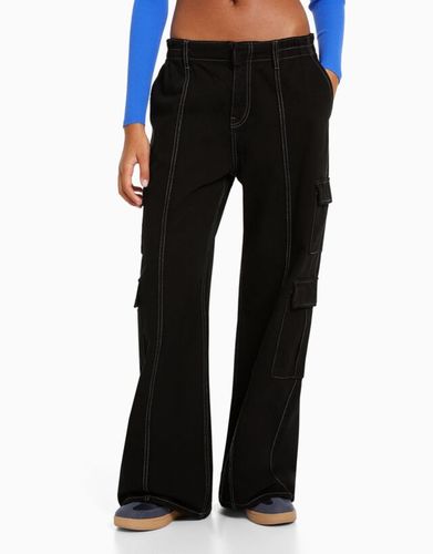 Jeans Cargo Wide Leg Multipocket Mujer Xl - Bershka - Modalova