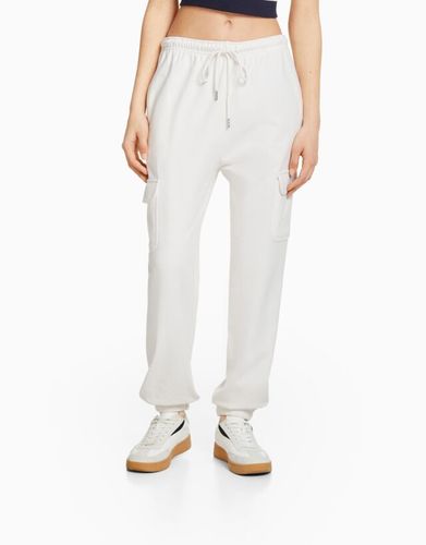 Pantalón Felpa Bolsillos Mujer S - Bershka - Modalova