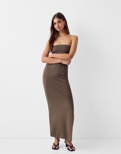 Vestido Midi Bandeau Mujer L - Bershka - Modalova