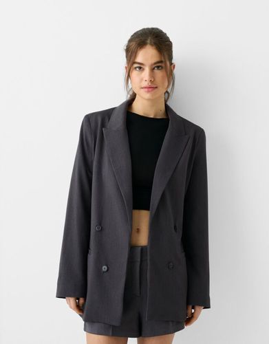 Blazer Fluida Slim Fit Cruzada Mujer Xl - Bershka - Modalova