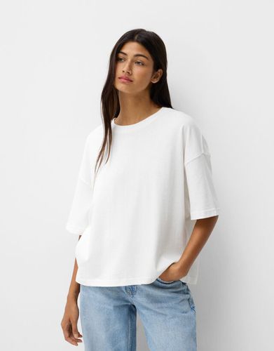 Camiseta Manga Corta Boxy Fit Mujer Xl - Bershka - Modalova