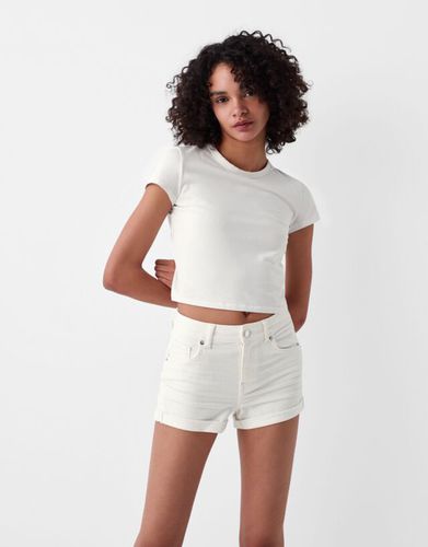 Short Denim Roll Up Bskteen 36 - Bershka - Modalova