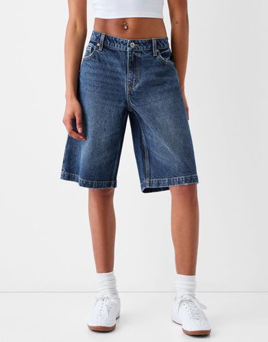 Bermuda Denim Baggy Mujer 32 - Bershka - Modalova