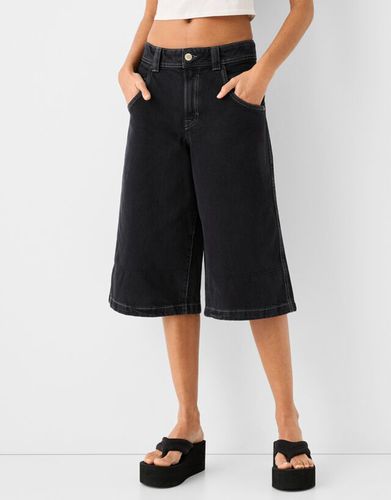 Bermuda Jort Baggy Sarga Mujer 36 - Bershka - Modalova