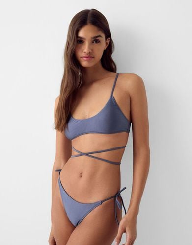 Braguita Bikini Brillo Ajustable Mujer M - Bershka - Modalova