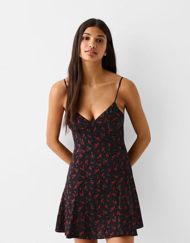 Vestido Mini Estampado Mujer Xs - Bershka - Modalova