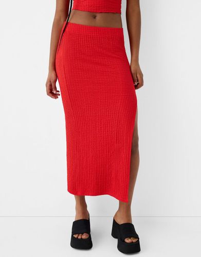 Falda Midi Estructura Mujer M - Bershka - Modalova