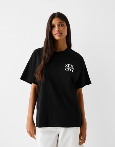 Camiseta Sex And The City Manga Corta Oversize Mujer Xs - Bershka - Modalova