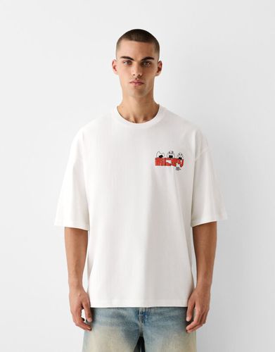 Camiseta Oversize Print Hombre Xs - Bershka - Modalova