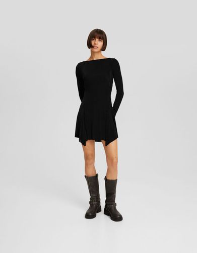 Vestido Mini Manga Larga Espalda Descubierta Mujer M - Bershka - Modalova